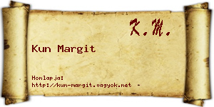 Kun Margit névjegykártya