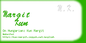 margit kun business card